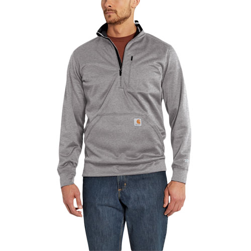 Carhartt Force Extremes Mock Neck Sweatshirt Asphalt Heather