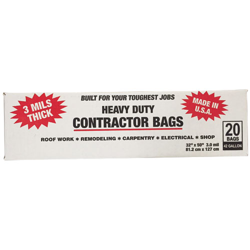 Jadcore 55 gal. Heavy-Duty Drum Liner Trash Bags, 20 Ct.