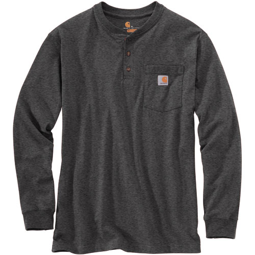 Men's Workwear Long Sleeve Heather Henley Shirt